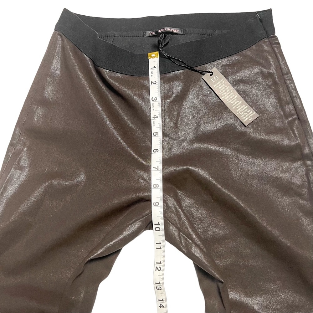 *SOLD* NEW! Victoria’s Secret Faux Leather Chocolate Brown Leggings size 6 - Picture 5 of 7